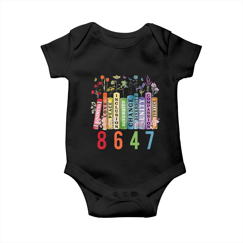 Retro 8647 Baby Onesie Equal Rights Book Flower Feminist Women Rights