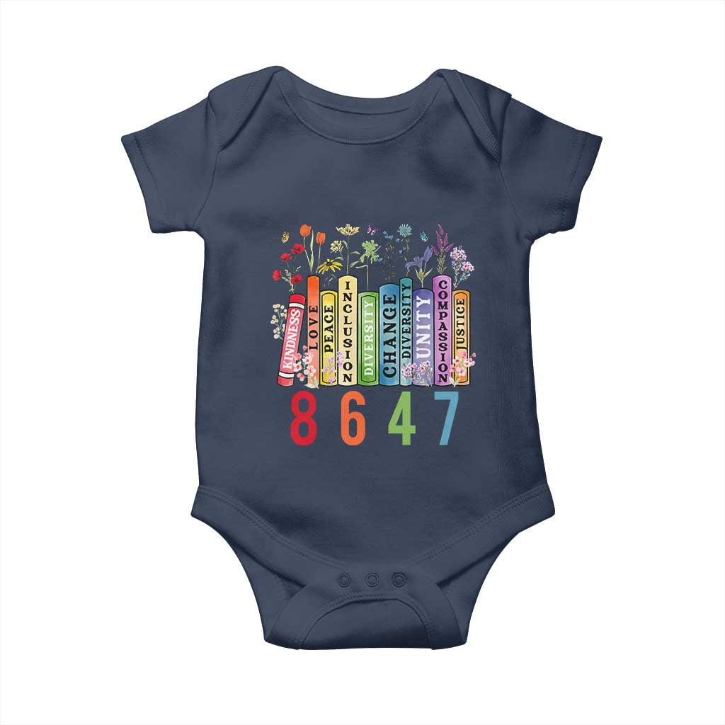 Retro 8647 Baby Onesie Equal Rights Book Flower Feminist Women Rights