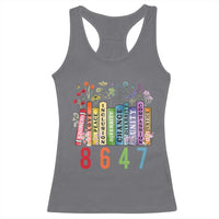 Retro 8647 Racerback Tank Top Equal Rights Book Flower Feminist Women Rights