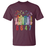 Retro 8647 T Shirt Equal Rights Book Flower Feminist Women Rights