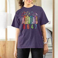 Retro 8647 T Shirt For Women Equal Rights Book Flower Feminist Women Rights