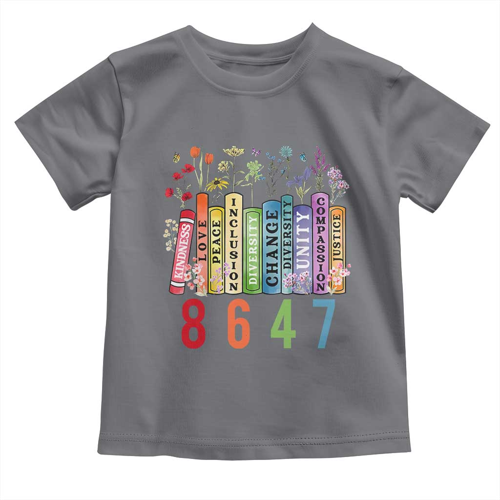 Retro 8647 Toddler T Shirt Equal Rights Book Flower Feminist Women Rights