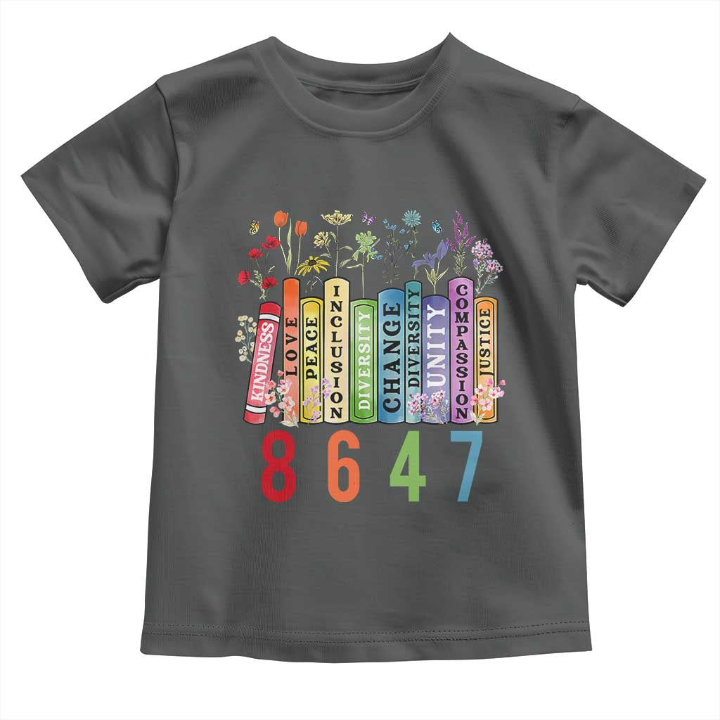 Retro 8647 Toddler T Shirt Equal Rights Book Flower Feminist Women Rights