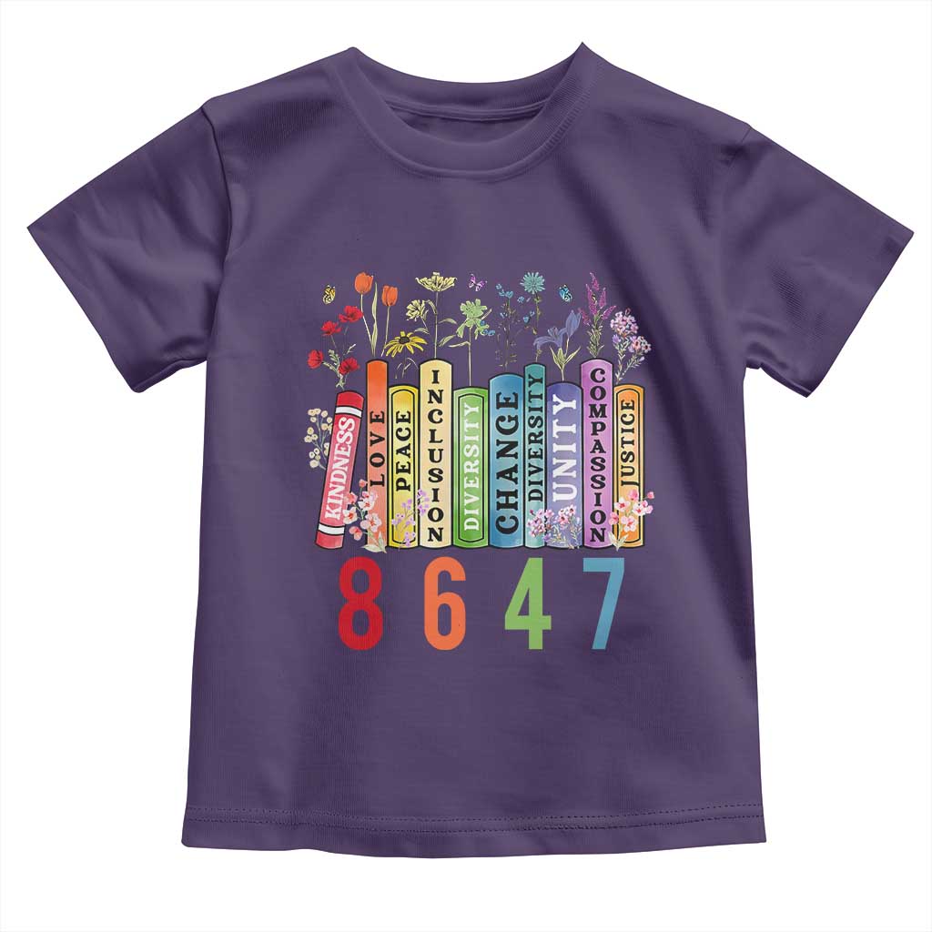 Retro 8647 Toddler T Shirt Equal Rights Book Flower Feminist Women Rights