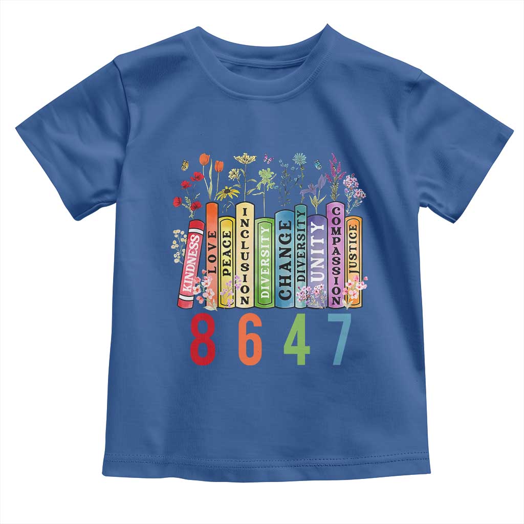 Retro 8647 Toddler T Shirt Equal Rights Book Flower Feminist Women Rights