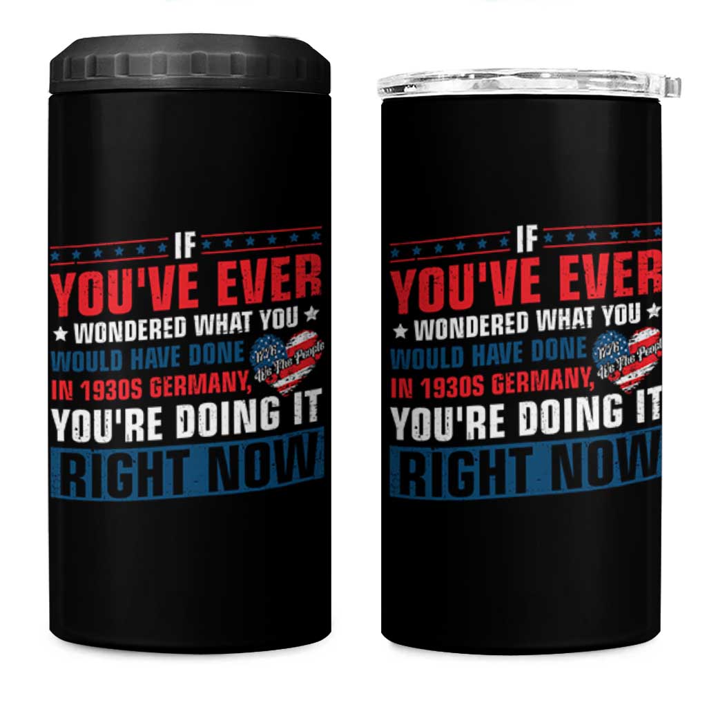 Anti Fascist 4 in 1 Can Cooler Tumbler Political Activism Human Rights