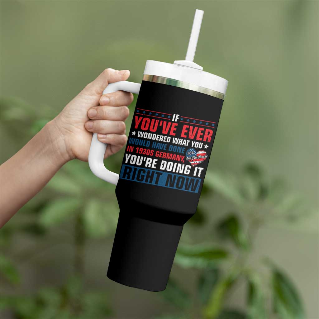Anti Fascist Tumbler With Handle Political Activism Human Rights