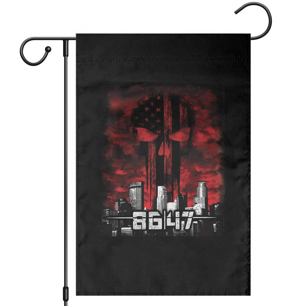 Retro 8647 Garden Flag Vintage USA American Flag Skull - Wonder Print Shop
