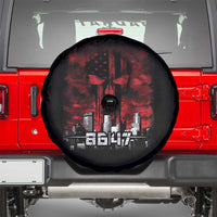 Retro 8647 Spare Tire Cover Vintage USA American Flag Skull