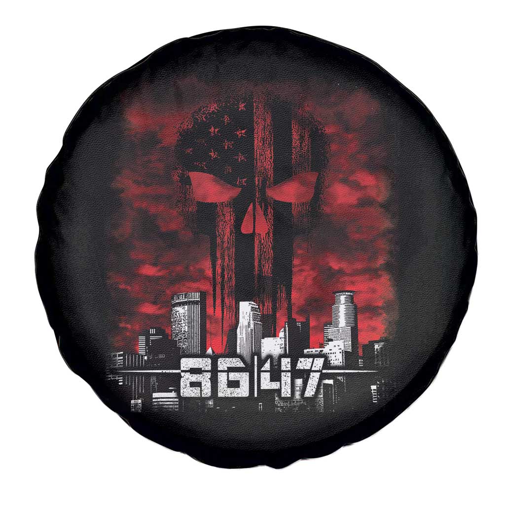 Retro 8647 Spare Tire Cover Vintage USA American Flag Skull