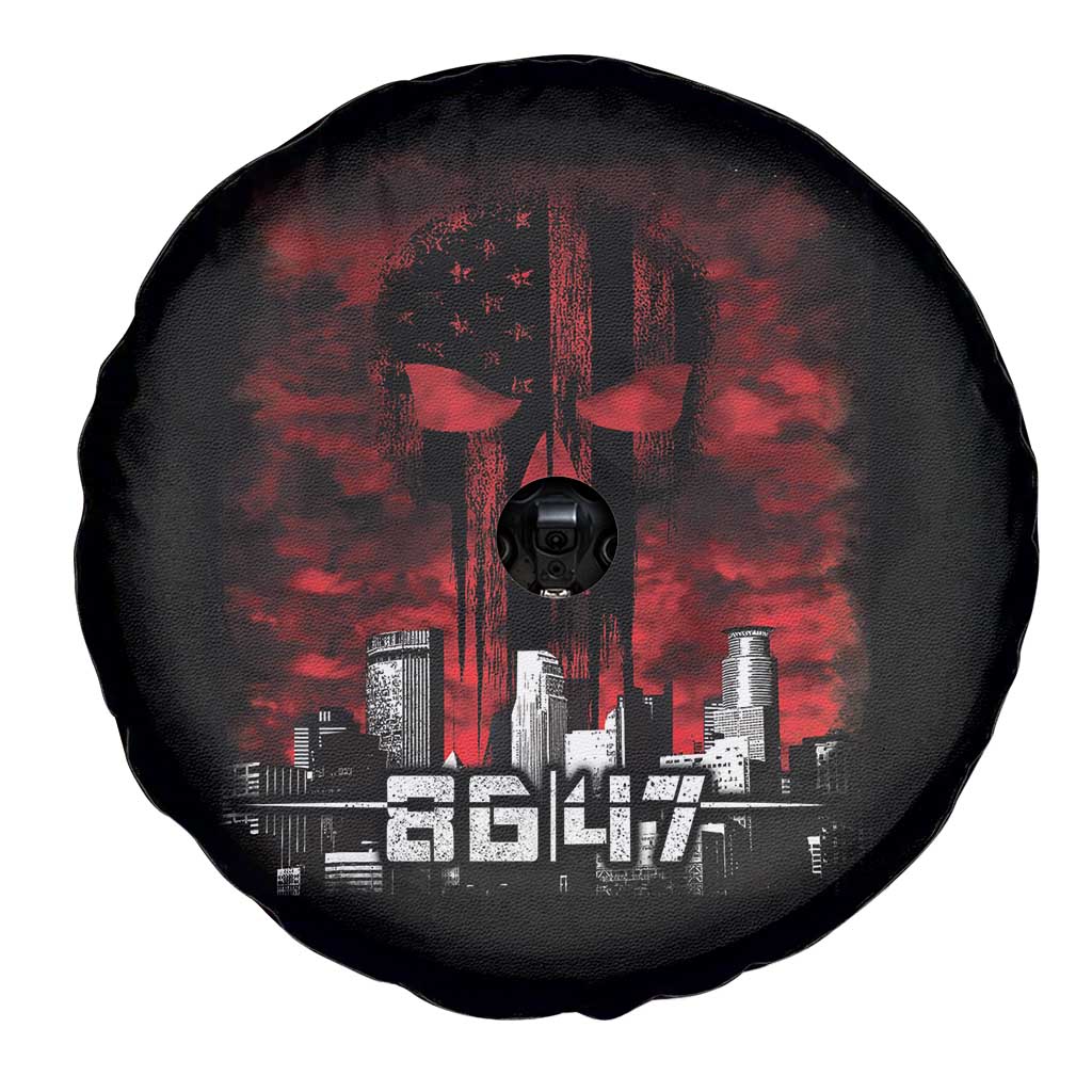 Retro 8647 Spare Tire Cover Vintage USA American Flag Skull