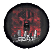 Retro 8647 Spare Tire Cover Vintage USA American Flag Skull