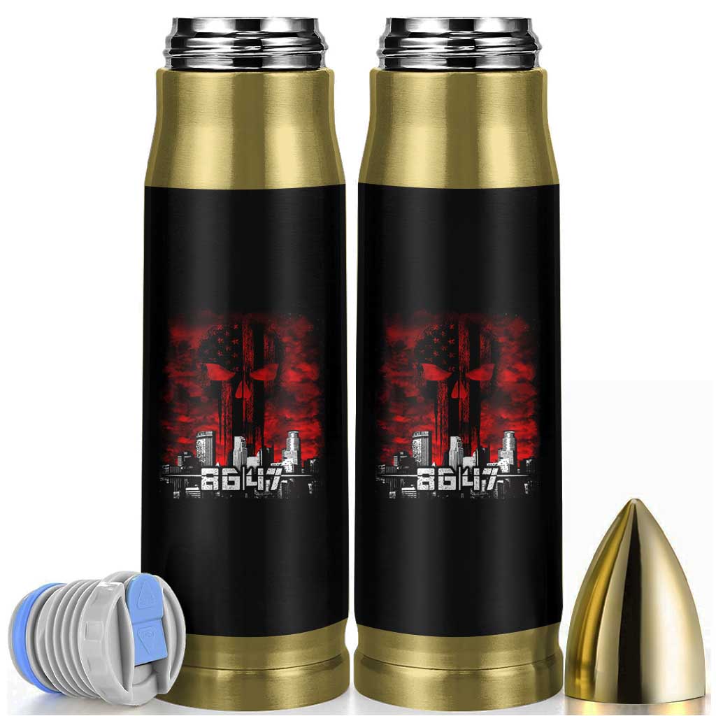 Retro 8647 Bullet Tumbler Vintage USA American Flag Skull