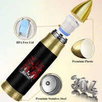 Retro 8647 Bullet Tumbler Vintage USA American Flag Skull