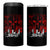 Retro 8647 4 in 1 Can Cooler Tumbler Vintage USA American Flag Skull