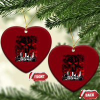 Retro 8647 Ceramic Ornament Vintage USA American Flag Skull - Wonder Print Shop