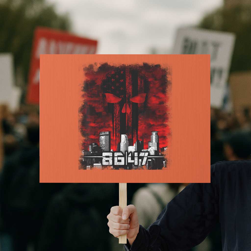 Retro 8647 Protest Sign Vintage USA American Flag Skull - Wonder Print Shop