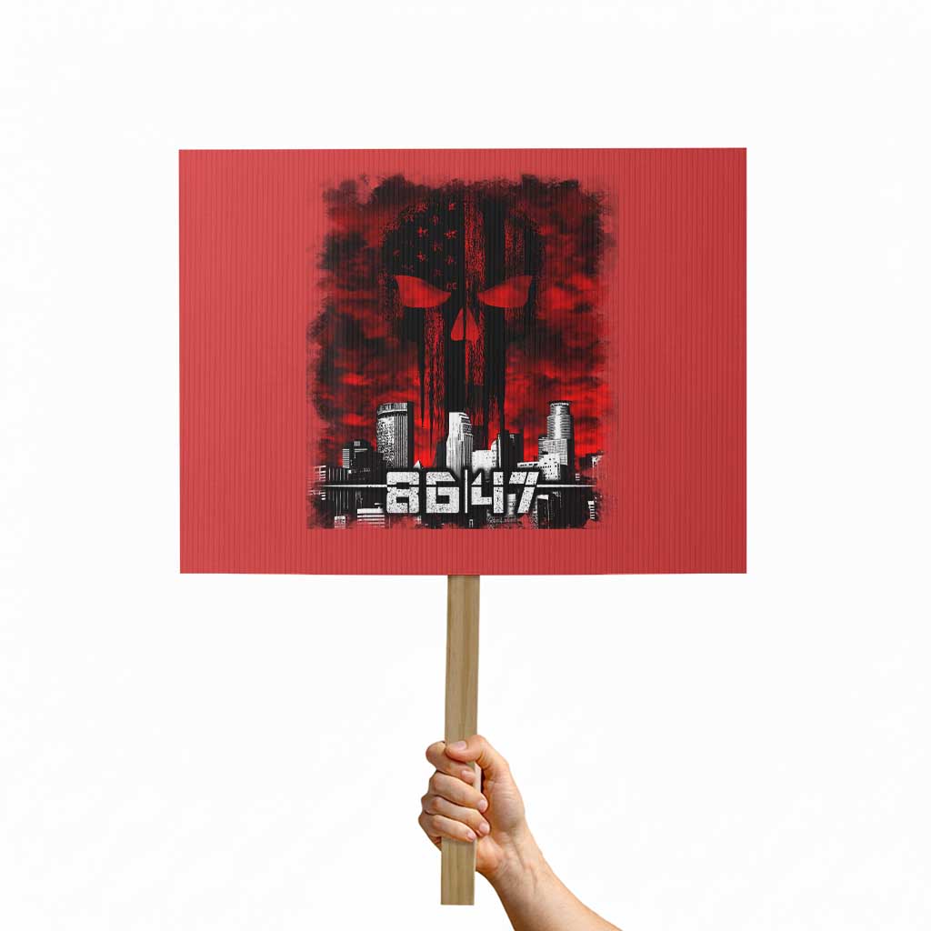 Retro 8647 Protest Sign Vintage USA American Flag Skull - Wonder Print Shop