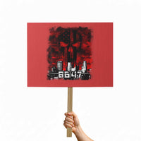 Retro 8647 Protest Sign Vintage USA American Flag Skull - Wonder Print Shop