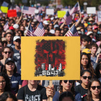 Retro 8647 Protest Sign Vintage USA American Flag Skull - Wonder Print Shop