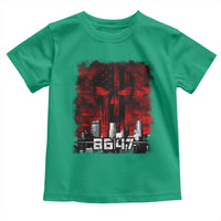 Retro 8647 Toddler T Shirt Vintage USA American Flag Skull