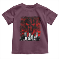 Retro 8647 Toddler T Shirt Vintage USA American Flag Skull