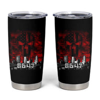 Retro 8647 Tumbler Cup Vintage USA American Flag Skull