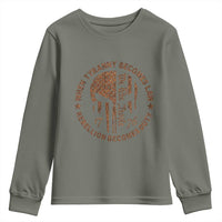 When Tyranny Becomes Law Rebellion Becomes Duty Youth Sweatshirt We The People 1776 US Flag