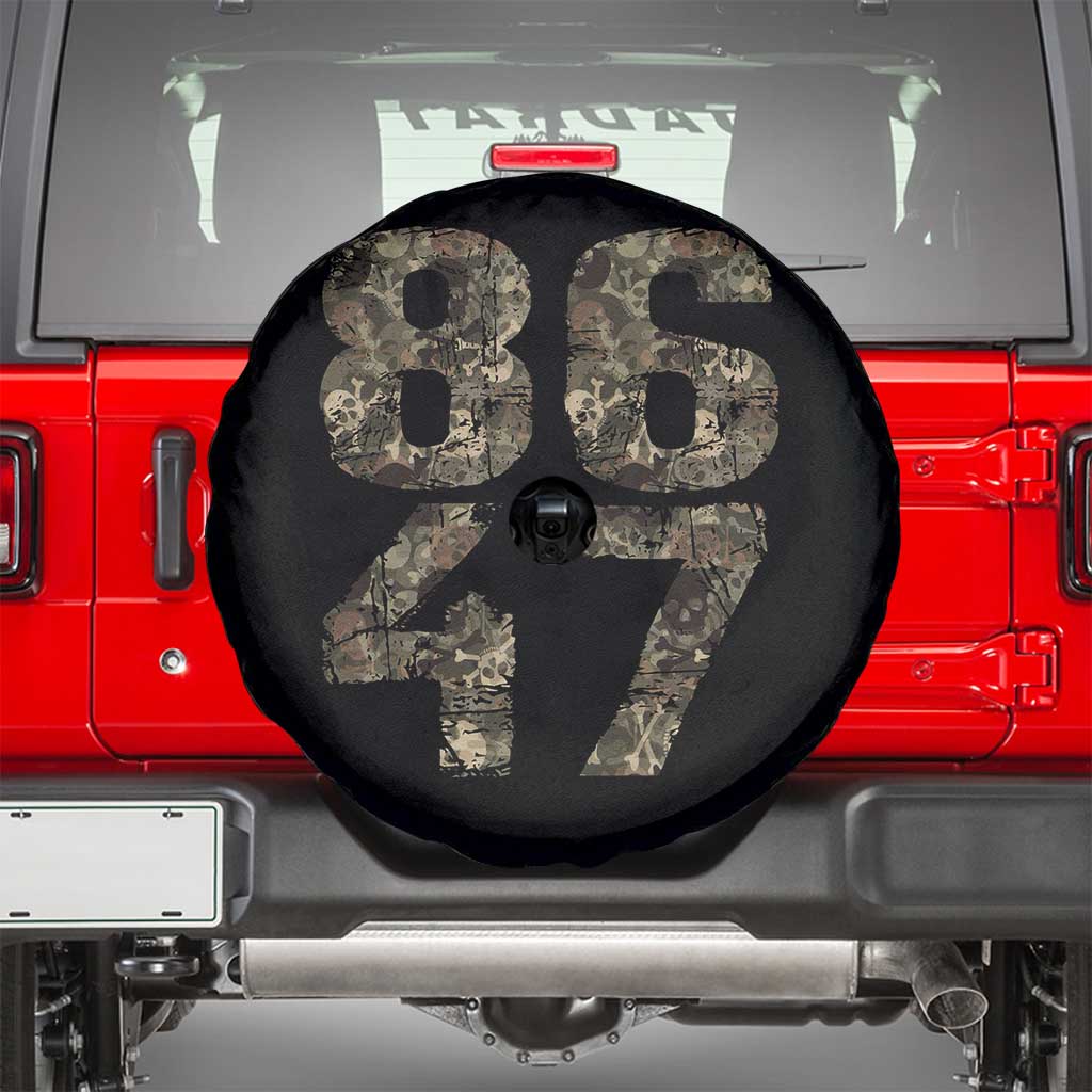 Retro 8647 Spare Tire Cover Vintage Camouflage Camo Skull