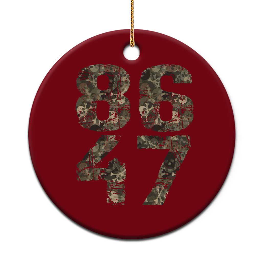 Retro 8647 Ceramic Ornament Vintage Camouflage Camo Skull - Wonder Print Shop