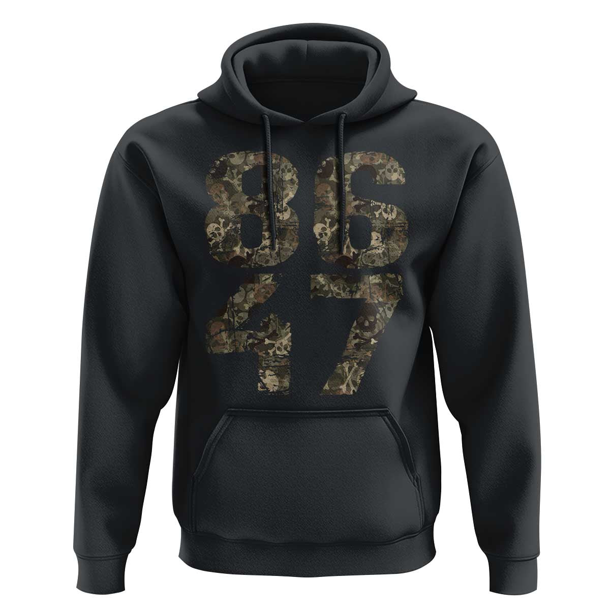 Retro 8647 Hoodie Vintage Camouflage Camo Skull