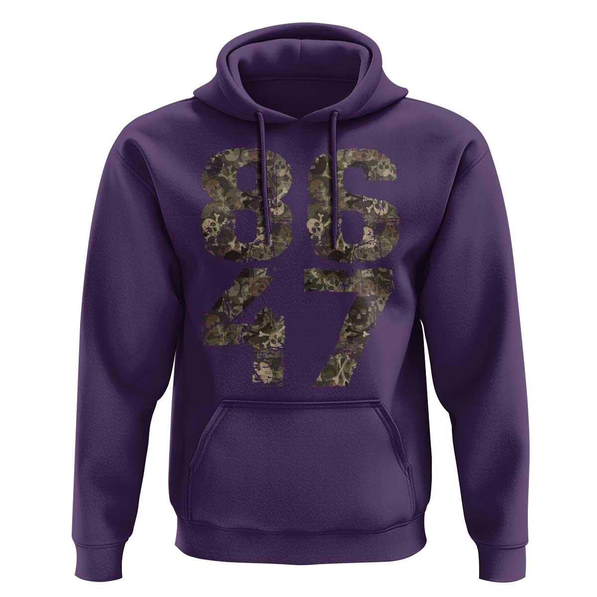 Retro 8647 Hoodie Vintage Camouflage Camo Skull