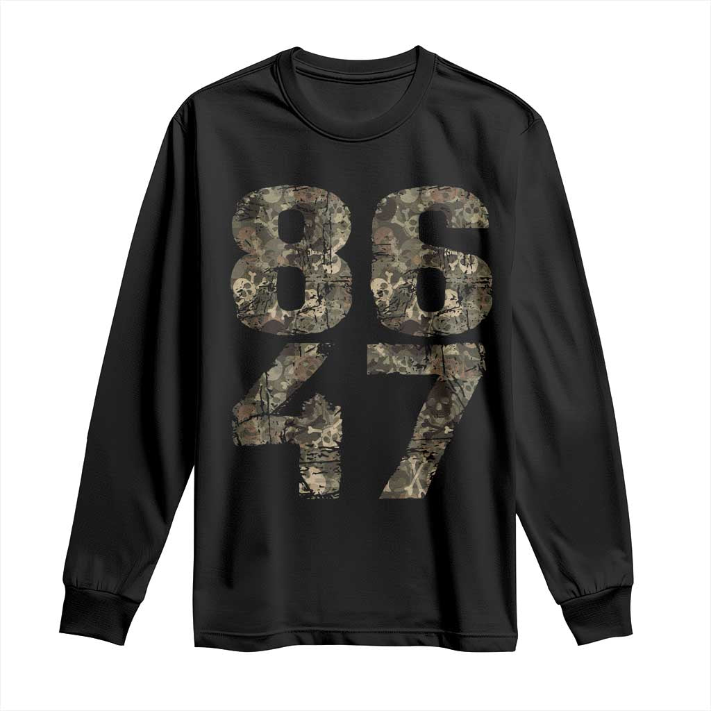 Retro 8647 Long Sleeve Shirt Vintage Camouflage Camo Skull