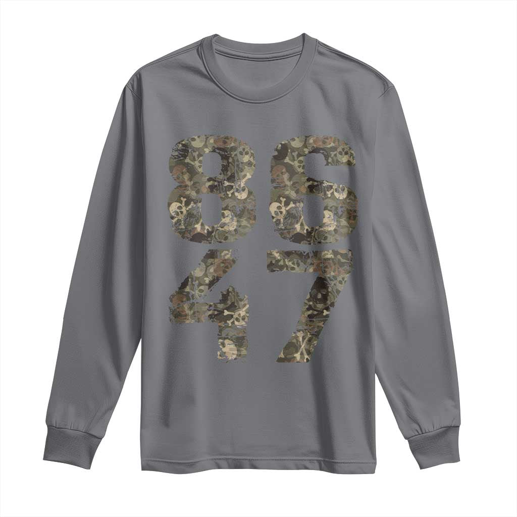 Retro 8647 Long Sleeve Shirt Vintage Camouflage Camo Skull