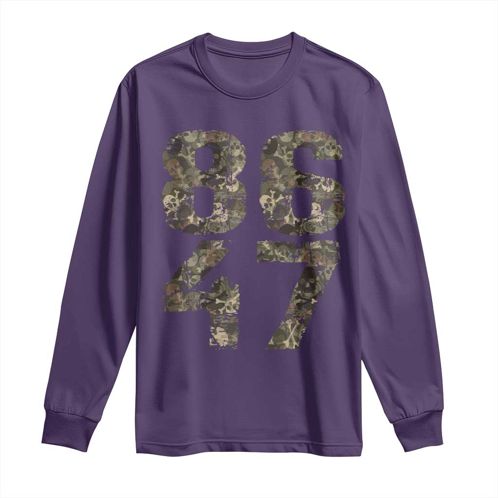 Retro 8647 Long Sleeve Shirt Vintage Camouflage Camo Skull