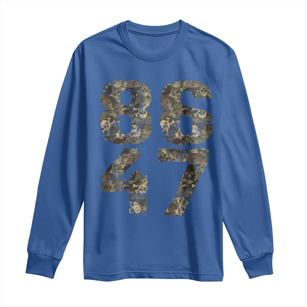 Retro 8647 Long Sleeve Shirt Vintage Camouflage Camo Skull