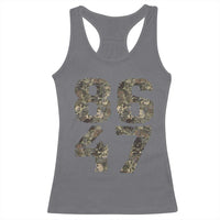 Retro 8647 Racerback Tank Top Vintage Camouflage Camo Skull