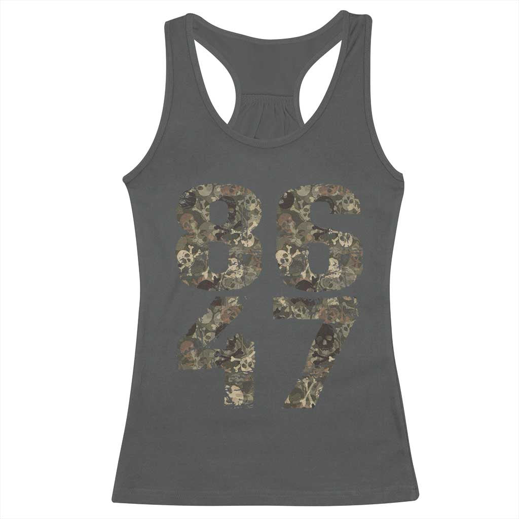 Retro 8647 Racerback Tank Top Vintage Camouflage Camo Skull