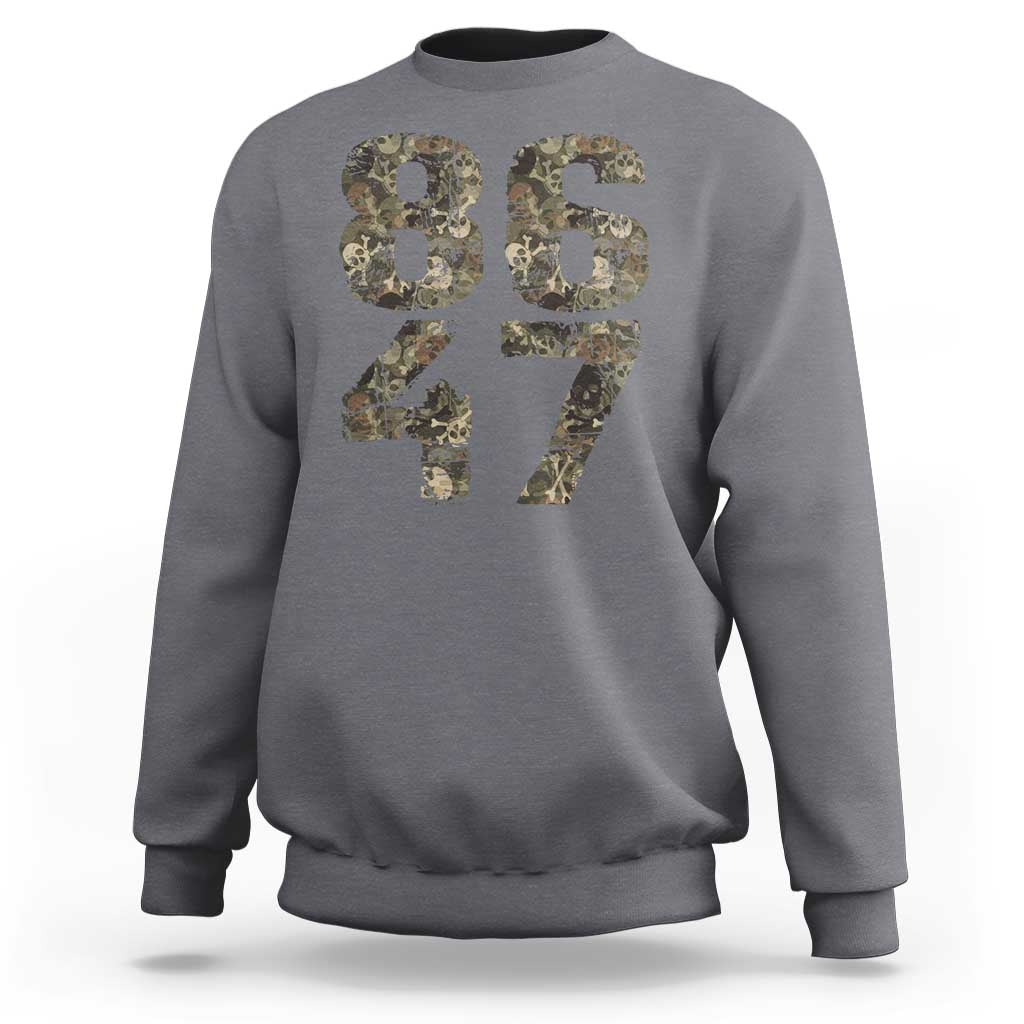 Retro 8647 Sweatshirt Vintage Camouflage Camo Skull