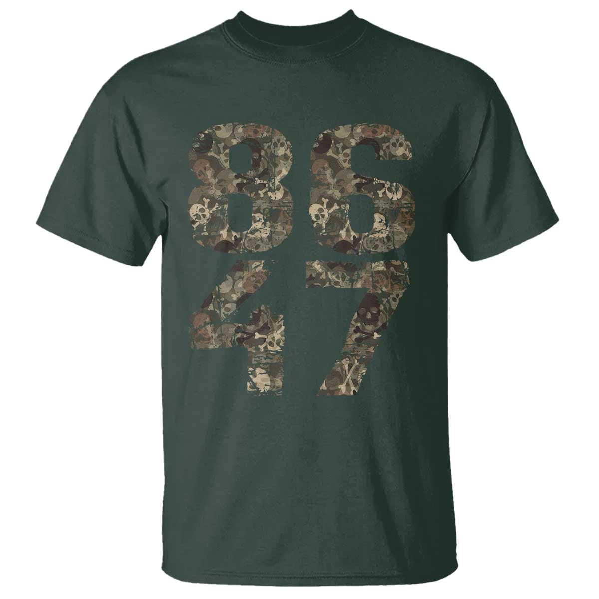 Retro 8647 T Shirt Vintage Camouflage Camo Skull