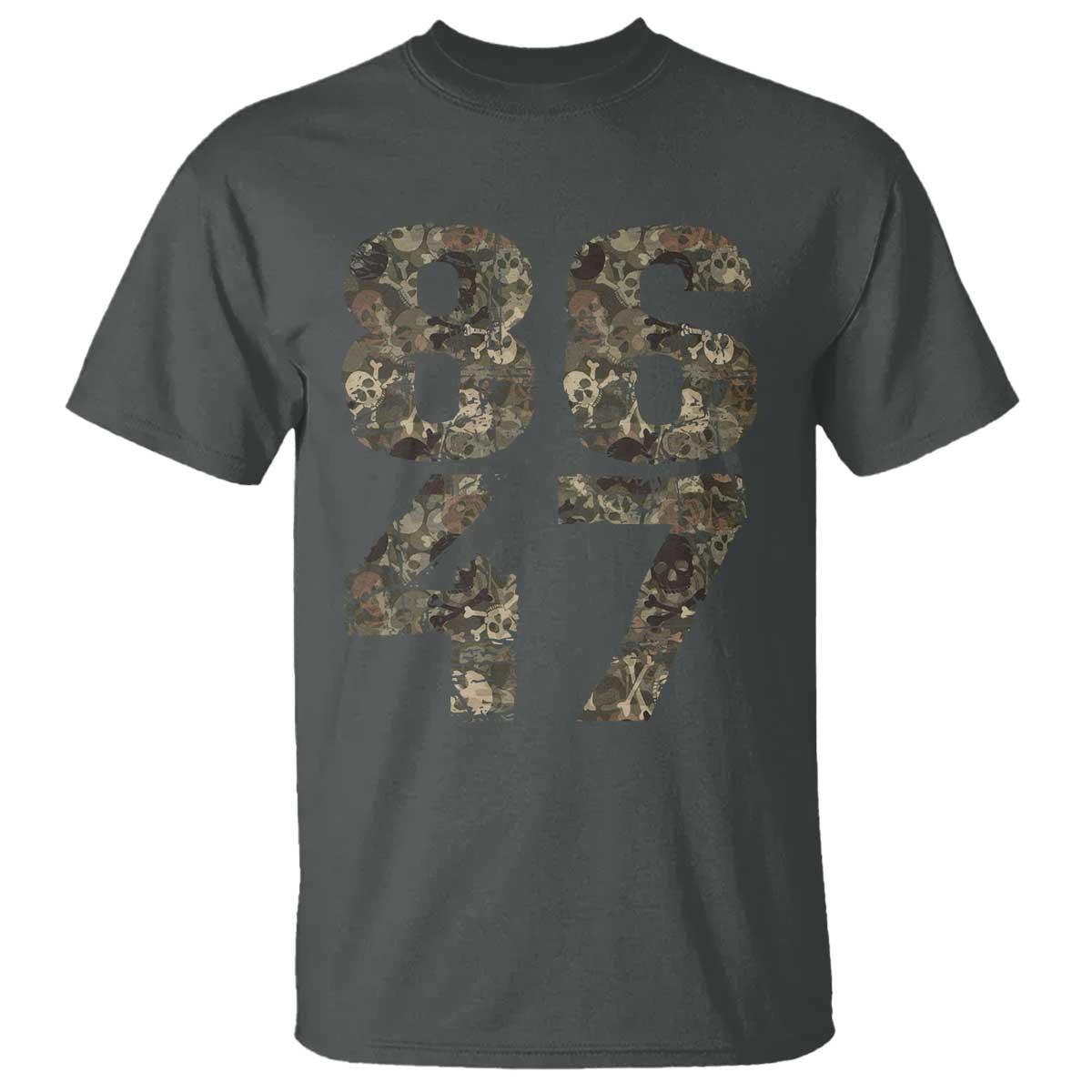Retro 8647 T Shirt Vintage Camouflage Camo Skull