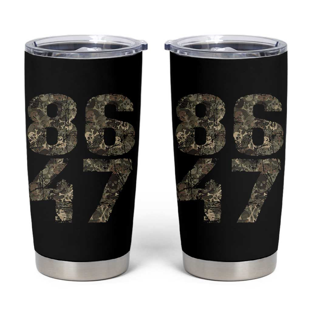Retro 8647 Tumbler Cup Vintage Camouflage Camo Skull