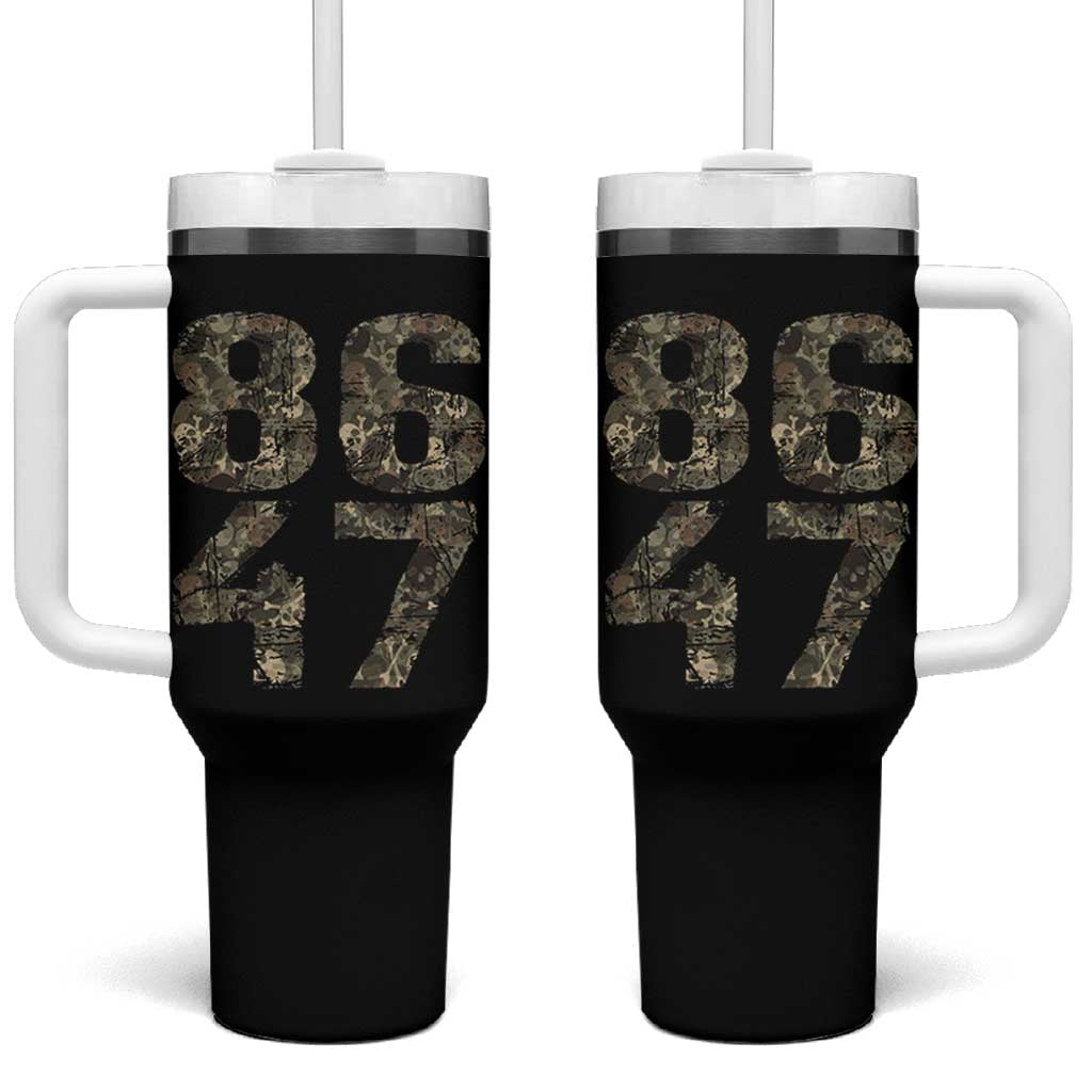 Retro 8647 Tumbler With Handle Vintage Camouflage Camo Skull