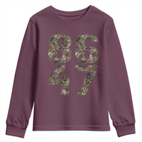 Retro 8647 Youth Sweatshirt Vintage Camouflage Camo Skull