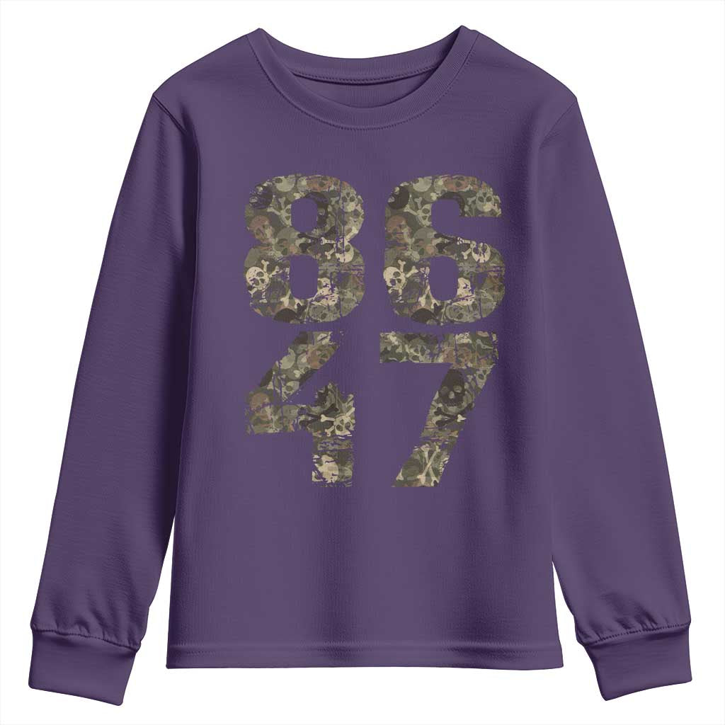 Retro 8647 Youth Sweatshirt Vintage Camouflage Camo Skull