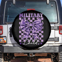 Military Child Coquette Bow Spare Tire Cover Purple Up Camo