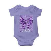 Military Child Coquette Bow Baby Onesie Purple Up Camo