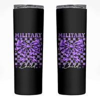 Military Child Coquette Bow Skinny Tumbler Purple Up Camo