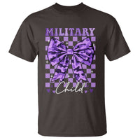 Military Child Coquette Bow T Shirt Purple Up Camo