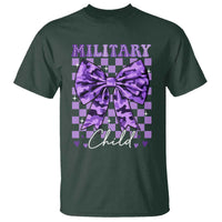 Military Child Coquette Bow T Shirt Purple Up Camo